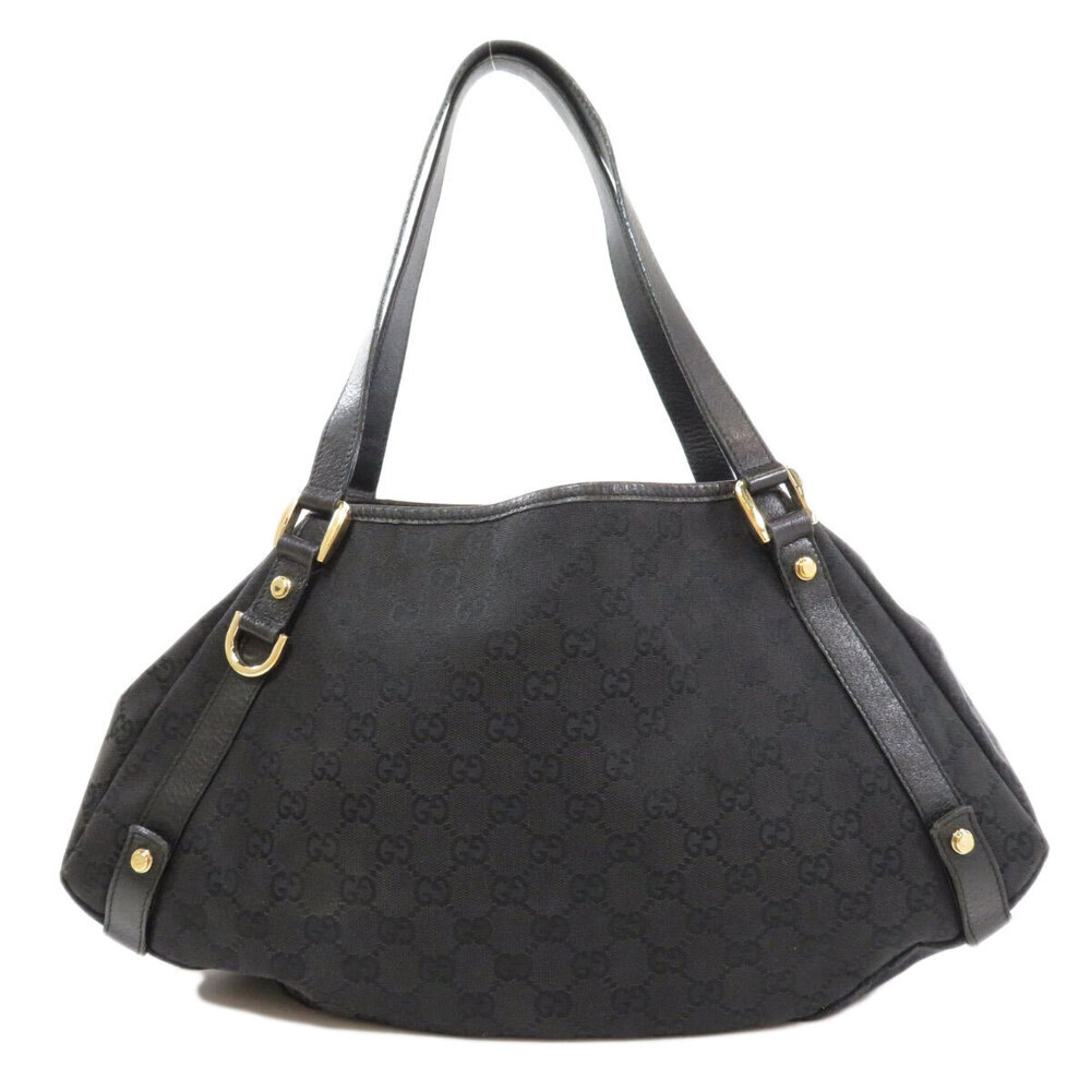 Gucci Bag monogram GG Abbey canvas black Shoulder Canvas leather